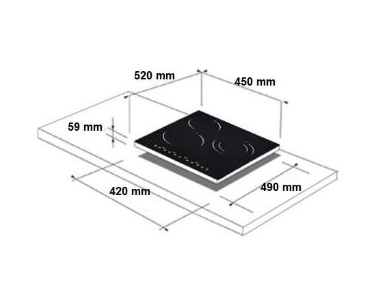 Induction hob Schlosser BF57154B marmor