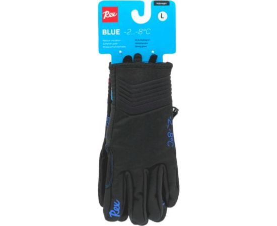 Blue -2…-8°C Ski Glove / Melna / Zila / XXL