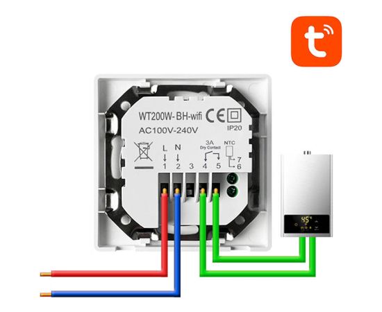 Smart Thermostat Avatto WT200-BH-3A-W Boiler Heating 3A WiFi TUYA