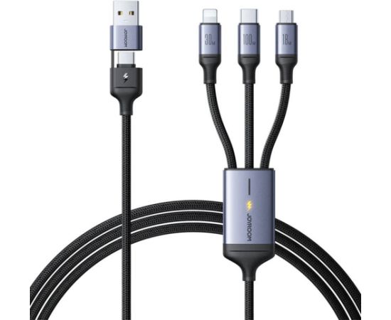 Cable Speedy  USB Joyroom SA21-2T3, 6 in 1/ 100W/Cable 1.5m (black)
