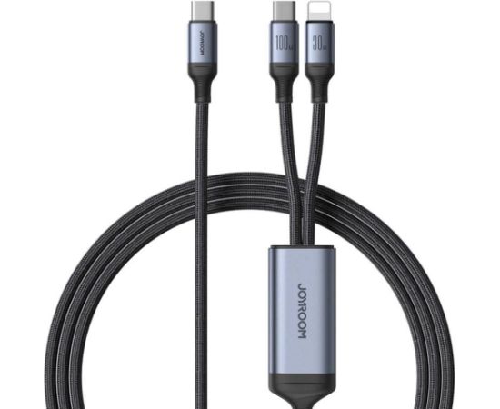 Cable Speedy USB-C do USB-C + Lightning Joyroom SA21-1T2/ 100W / 1.5m (black)