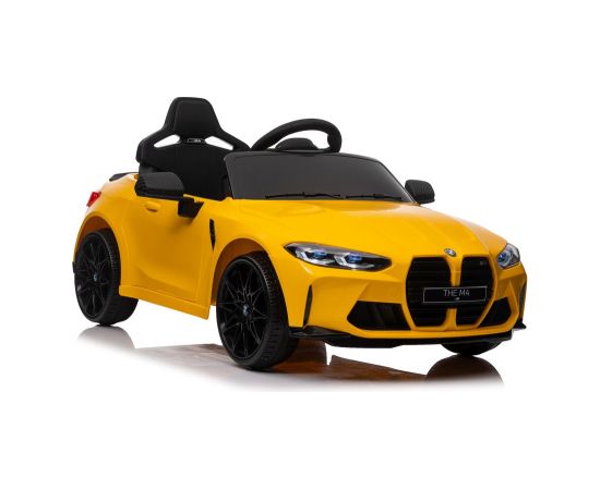 BMW M4 vienvietīgs elektromobilis, dzeltens