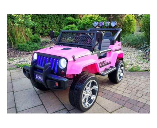 Elektromobilis "Jeep Sport", rozā