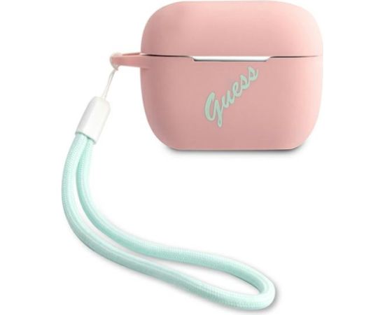 Guess GUACAPLSVSPG AirPods Pro cover różowo zielony|pink green Silicone Vintage