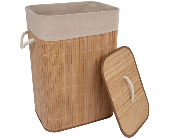 Laundry basket MAX BAMBOO 40x30xH57cm, with a lid