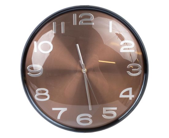 Sienas pulkstenis CLASSY D36cm, bruns/sudrabs