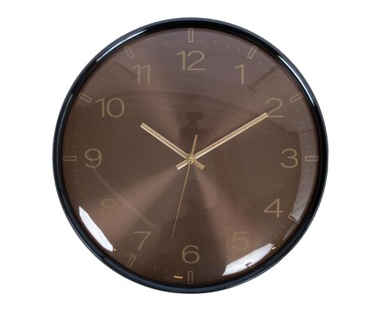 Wall clock CLASSY D36cm, brown/gold