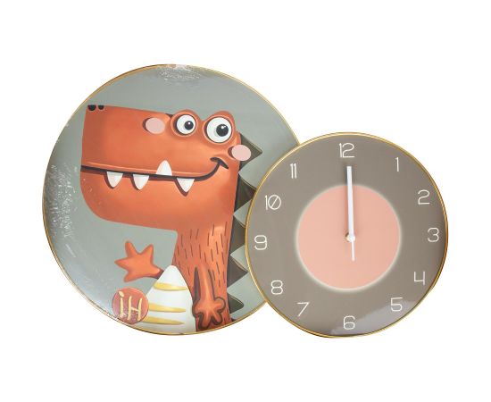 Wall clock FUN DRACO with a picture 40x60cm