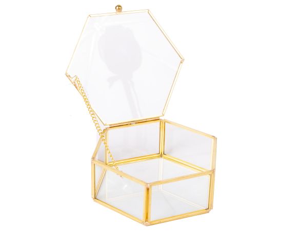 Stikla kaste BERYL 15x9xH5cm, zelta