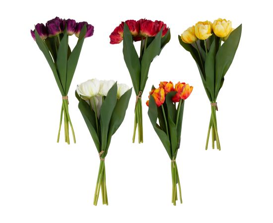 Artificial flower FLOWERLY 5pcs/set, tulips extra, mix
