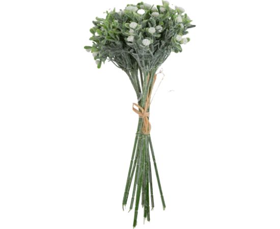 Maksligo ziedu puškis FLOWERLY H30cm, balti ziedi