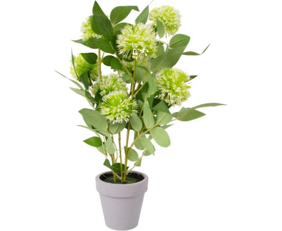 Artificial flower GREENLAND in pot with white blossoms Искусственные цветы и растения