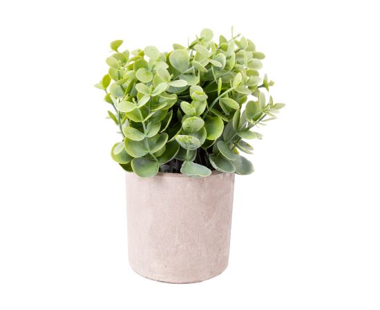 Artificial flower GREENLAND in pot grey/green, mix