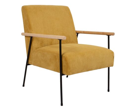 Armchair JADE 63x75,5xH85,5cm, yellow