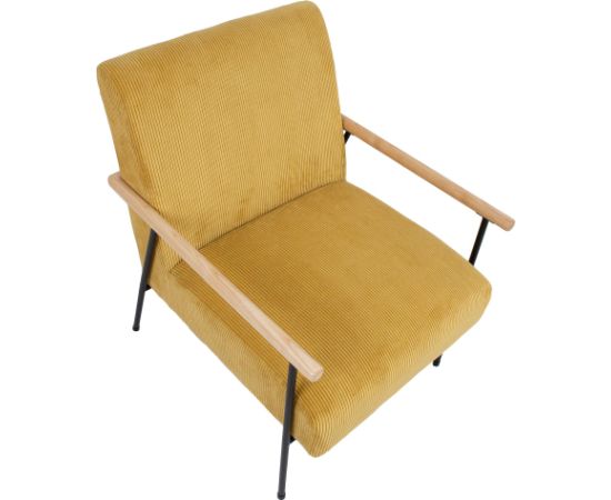 Armchair JADE 63x75,5xH85,5cm, yellow