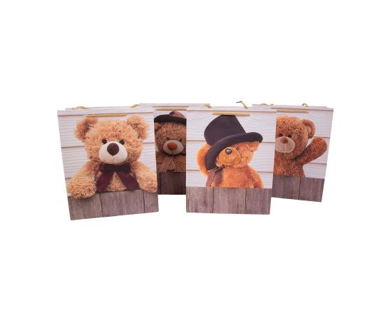 Gift bag TEDDY, 18x23x10cm, mix