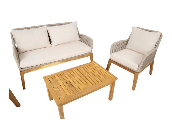 Dārza mēbeļu komplekts FLORIDA galds, dīvāns un 2 atzveltnes krēsli