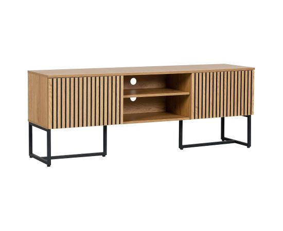 TV table HAMPTON 160x40xH60cm, melamine with oak bark