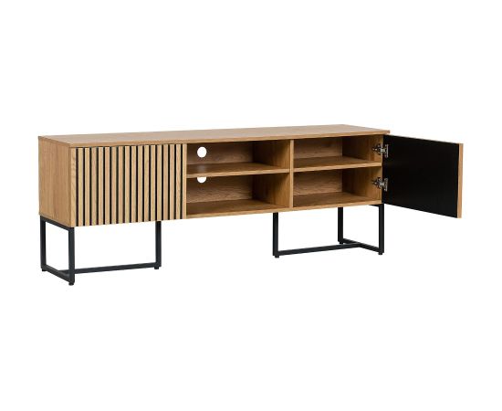 TV table HAMPTON 160x40xH60cm, melamine with oak bark