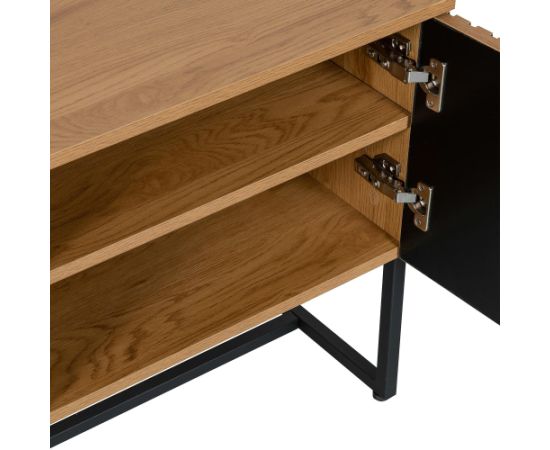 TV table HAMPTON 160x40xH60cm, melamine with oak bark