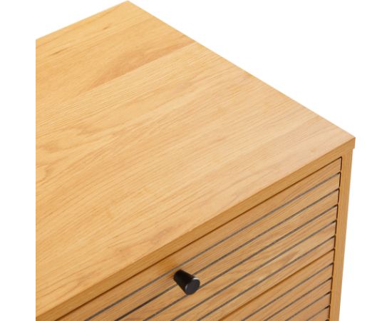 Night stand LINE with 2-drawers 50x40xH50cm, melamine with oak bark