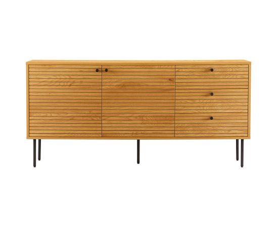Kumode LINE 150x40xH74cm, melamīns ar ozola rakstu