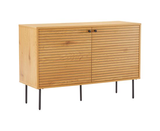 Sideboard LINE 110x40xH74cm, melamine with oak bark