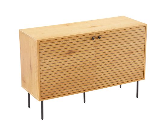 Sideboard LINE 110x40xH74cm, melamine with oak bark