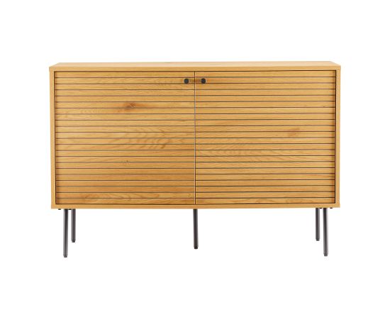 Sideboard LINE 110x40xH74cm, melamine with oak bark