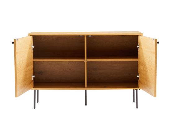 Sideboard LINE 110x40xH74cm, melamine with oak bark