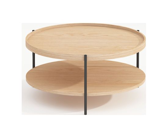 Coffee table CINDY D80xH40cm, melamine oak