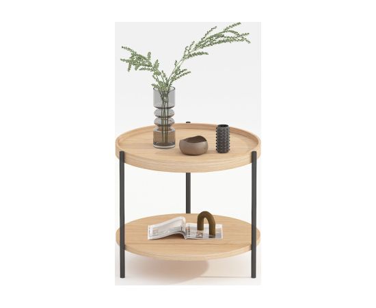 Coffee table CINDY D50xH45cm, melamine oak