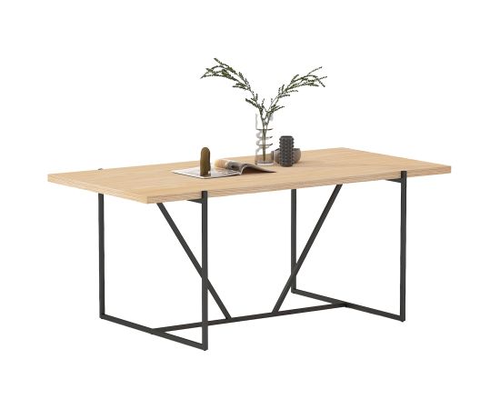 Edamistabas galds CINDY 180x90xH75cm, melamina ozols