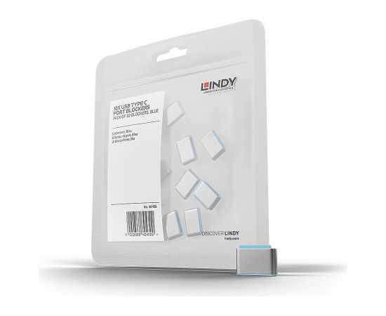 USB PORT TYPE-C BLOCKER 10PACK/BLUE 40466 LINDY