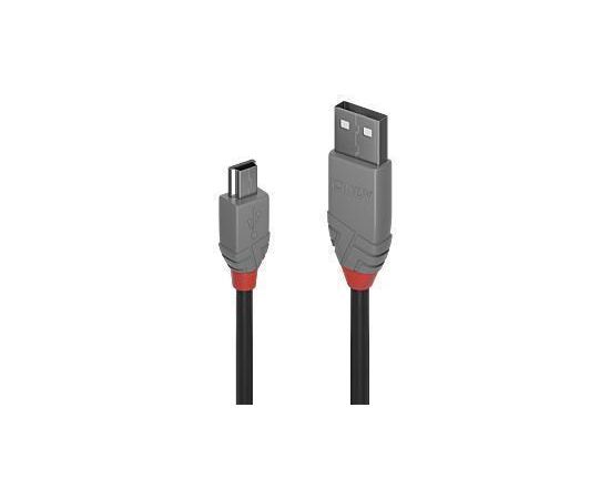 CABLE USB2 A TO MINI-B 0.5M/ANTHRA 36721 LINDY