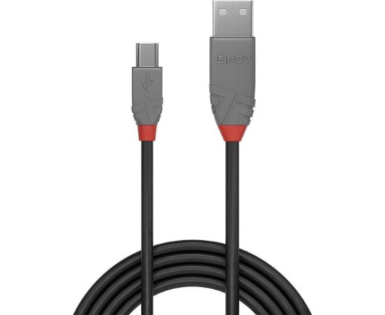 CABLE USB2 A TO MINI-B 0.5M/ANTHRA 36721 LINDY