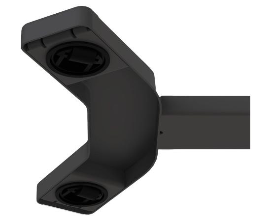 Desk ERGO with one leg, manual, black
