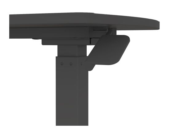 Desk ERGO with one leg, manual, black