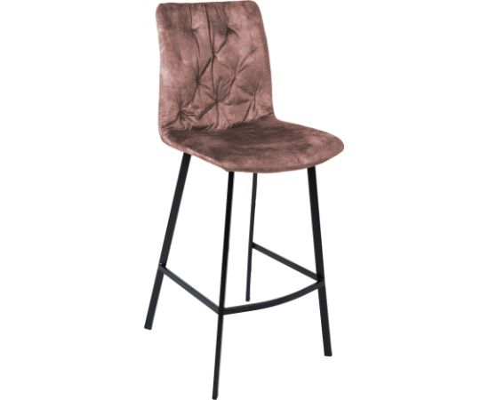 Bar chair AFTON dark pink velvet