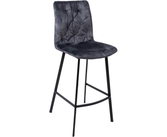 Bar chair AFTON dark grey velvet