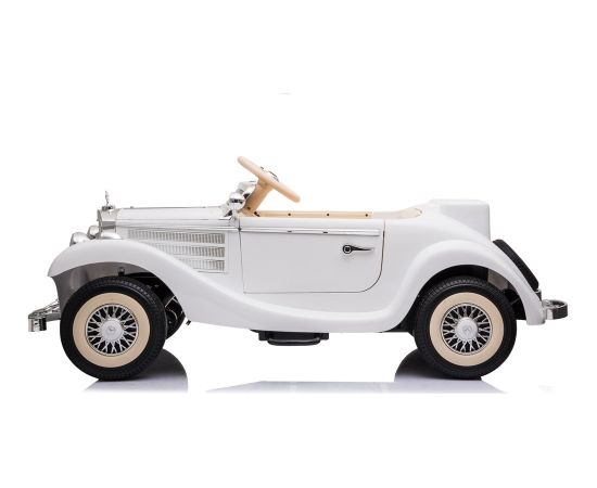 Divvietīgs elektromobilis Retro Mercedes 540K, balts Детский электромобиль