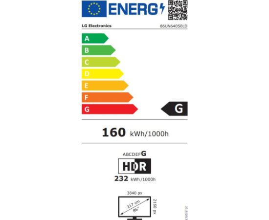 TV SET LCD 86" 4K/86UN640S0LD LG