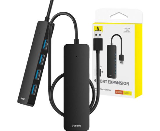 4in1 Hub Baseus  UltraJoy Lite USB-A to USB 3.0 50cm (black) Usb HUB