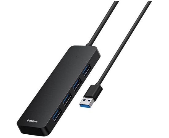4in1 Hub Baseus  UltraJoy Lite USB-A to USB 3.0 50cm (black)