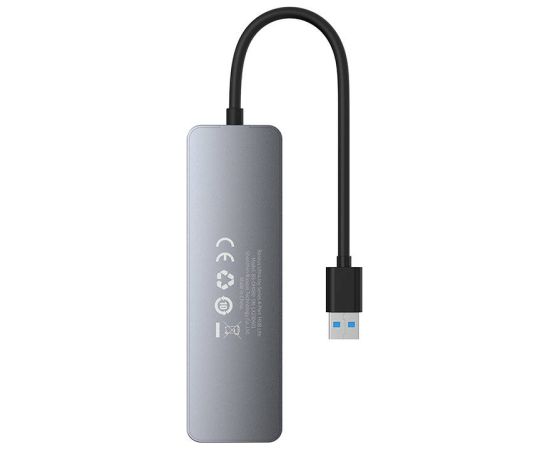 4in1 Hub Baseus  UltraJoy Lite USB-A to USB 3.0 15cm (grey)