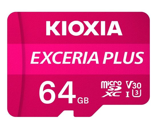 Kioxia Exceria Plus MicroSDXC 64 GB Class 10 UHS-I/U3 A1 V30 (LMPL1M064GG2)
