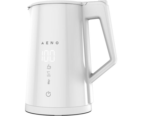 AENO Electric Kettle EK8S Smart: 1850-2200W, 1.7L, Strix, Double-walls, Temperature Control, Keep warm Function, Control via Wi-Fi, LED-display, Non-heating body, Auto Power Off, Dry tank Protection