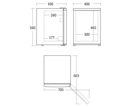 Minibar Scandomestic MB34BE