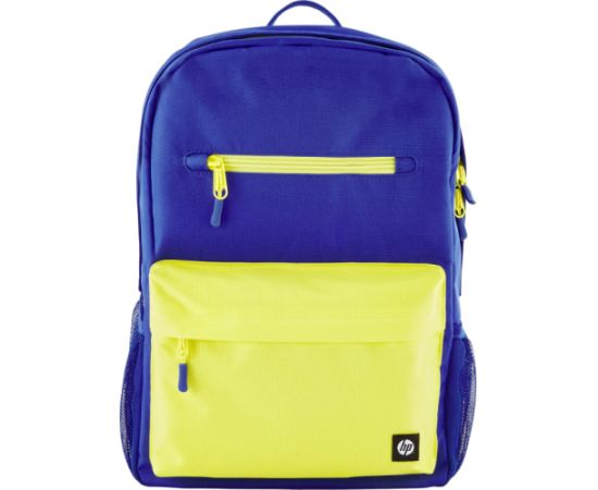 HP Campus 15.6 Backpack - 17 Liter Capacity - Bright Dark Blue, Lime / 7K0E5AA