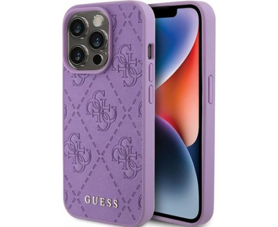 Guess PU Quilted 4G Classic Case Aizsargapvalks Priekš Apple iPhone 15 Pro